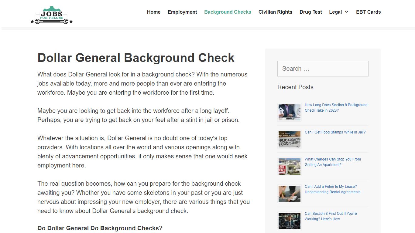 Dollar General Background Check 2023 - Jobs For Felons: Jobs for people ...