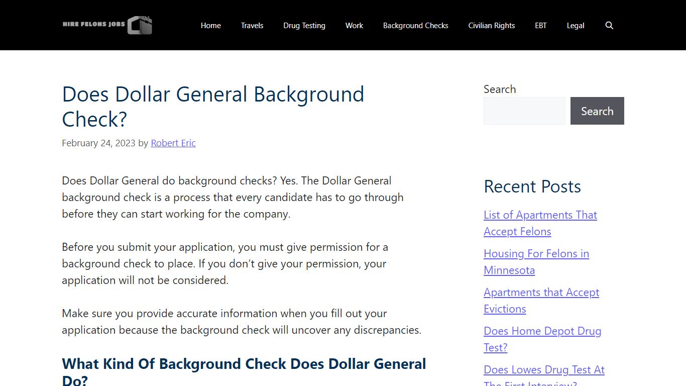Does Dollar General Background Check in 2023? - Hire Felons